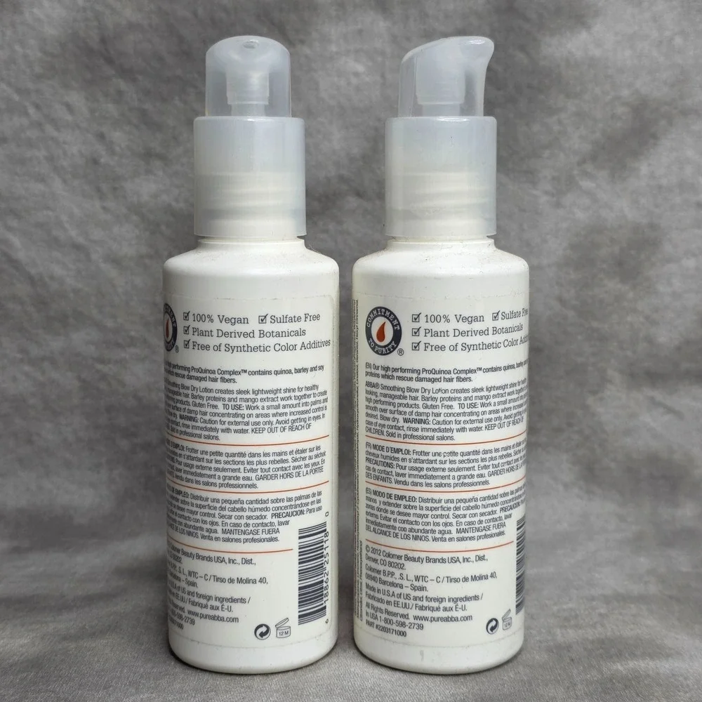 (X2) ABBA Smoothing Blow Dry Lotion, 5.1 oz Tames Frizz‎ + Enhance Shine